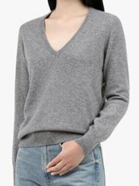 VEX Collection V neck sweater grey women's size XL